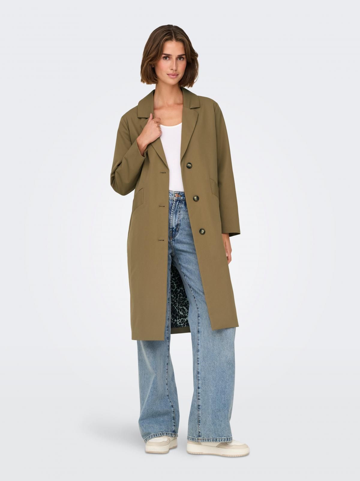 제이디와이 테크니컬 버튼 롱 코트 15328238_7383_1129124 BROWN / MALT BALL - 상품 이미지