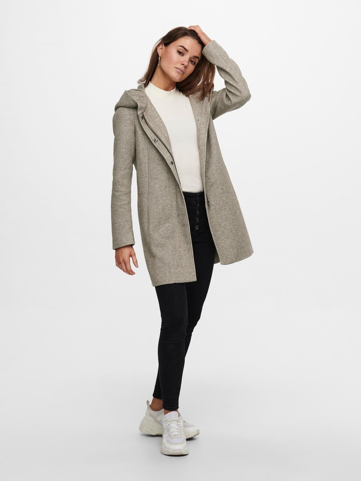 온리 테크니컬 후드 롱코트 15142911_120_869050 GREY / WALNUT - 상세 이미지 5