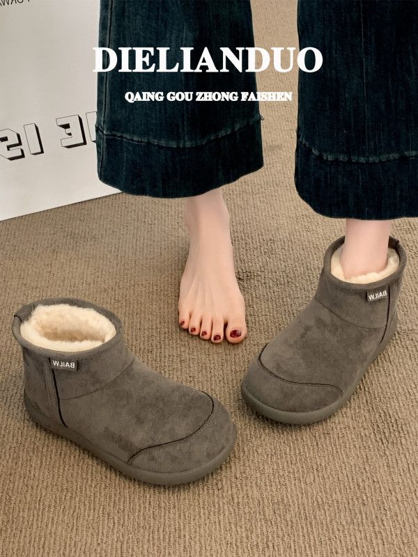 여성 겨울 스노우부츠 따뜻한 모피안감 두껍고 가벼운 패딩슈즈 스타일리시한 디자인 - 상세 이미지 3
