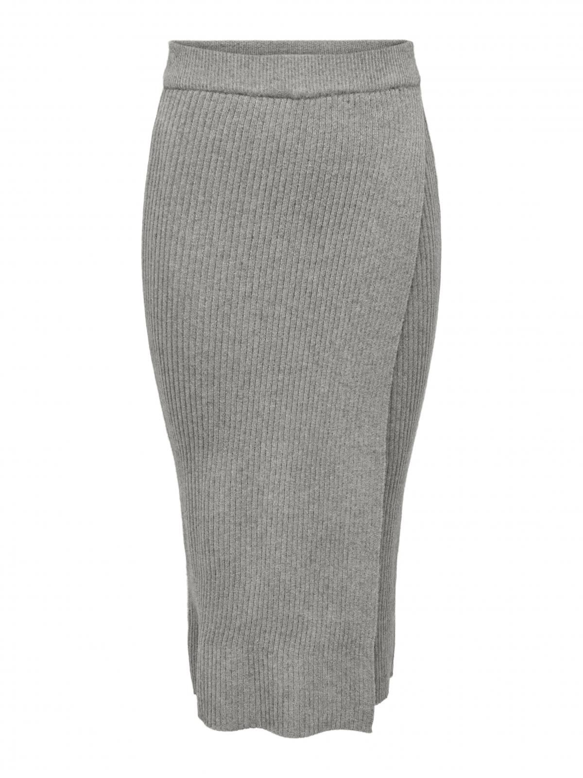 온리 미니멀 랩 미디 스커트 15324653_2382 GREY / MEDIUM GREY MELANGE - 상세 이미지 3