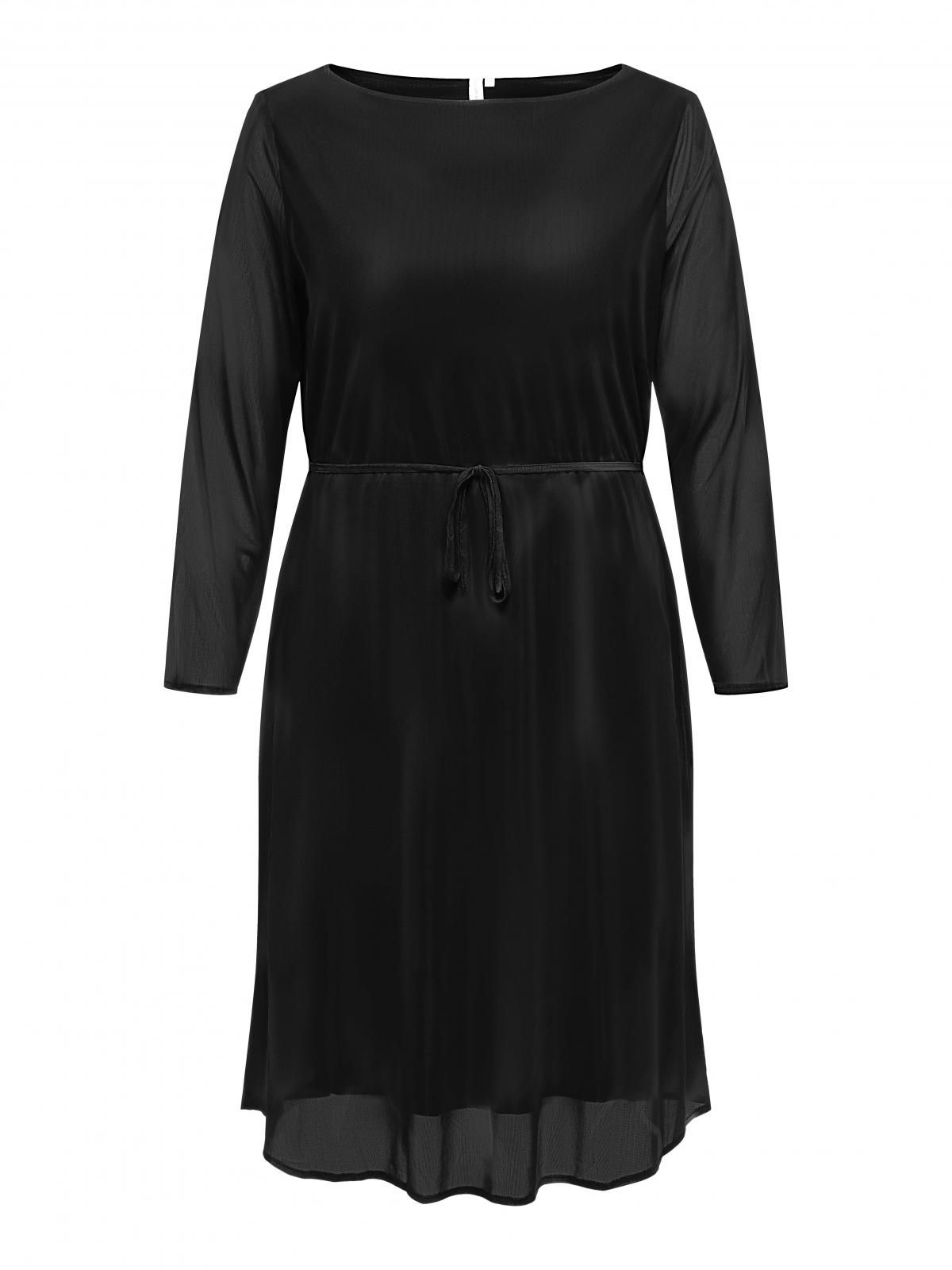 온리 빅사이즈 벨트 블랙 미디 원피스 15334224_2161 BLACK / BLACK - 상세 이미지 3