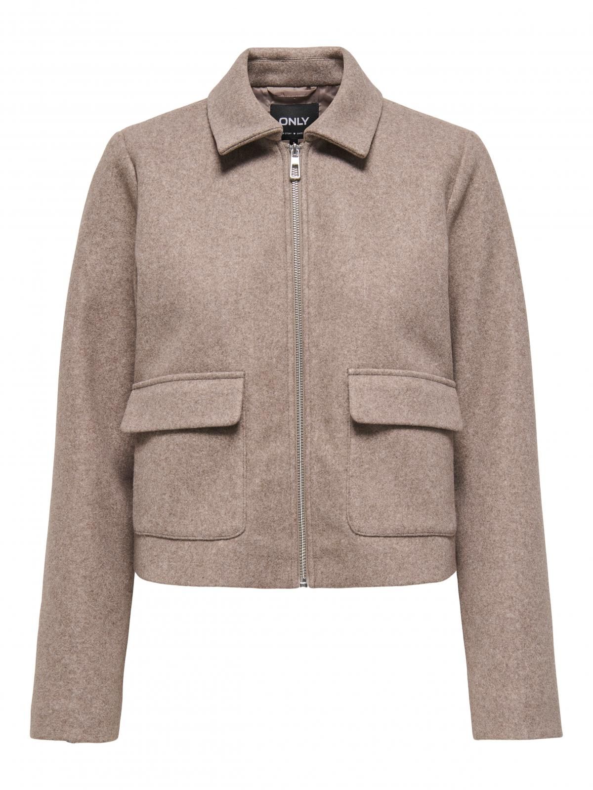 온리 미니멀 테크니컬 울 숏코트 15359339_113_1230555 GREY / TAUPE GRAY - 상품 이미지