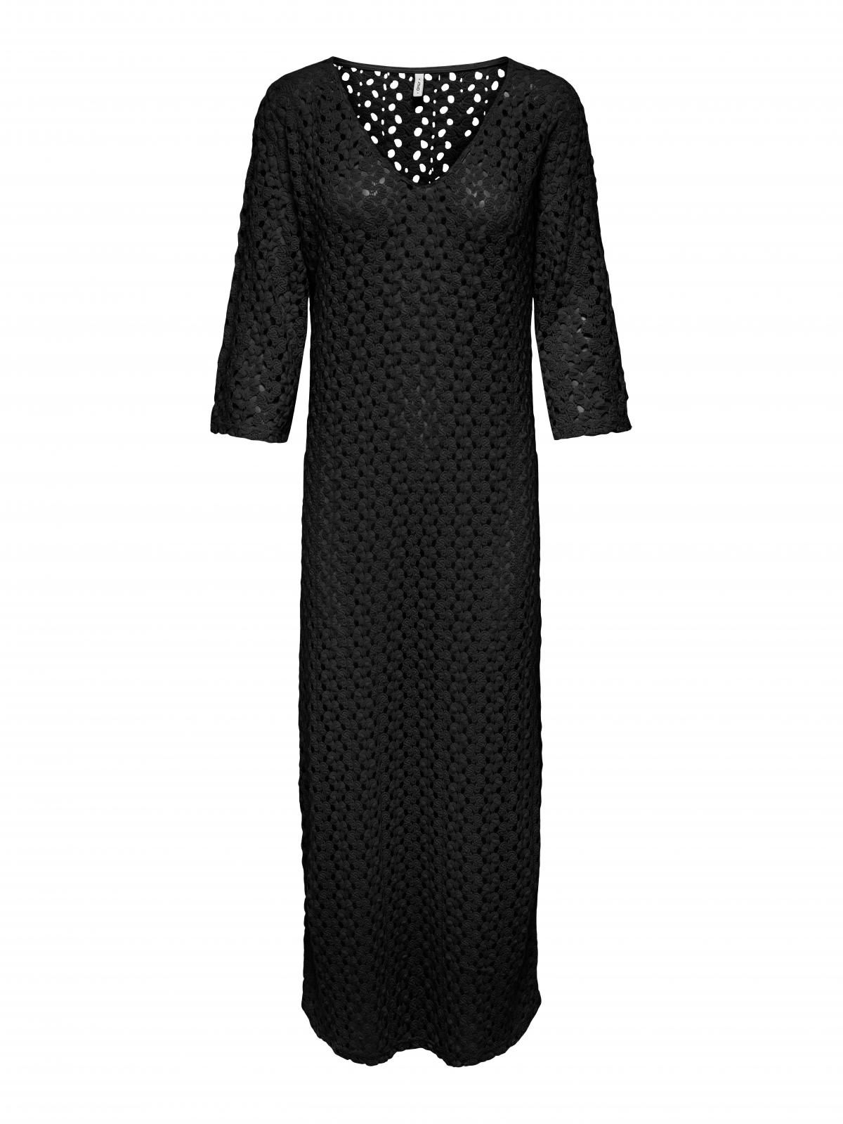 온리 레이스 롱 원피스 브이넥 시스루 15323312_2161 BLACK / BLACK - 상세 이미지 3