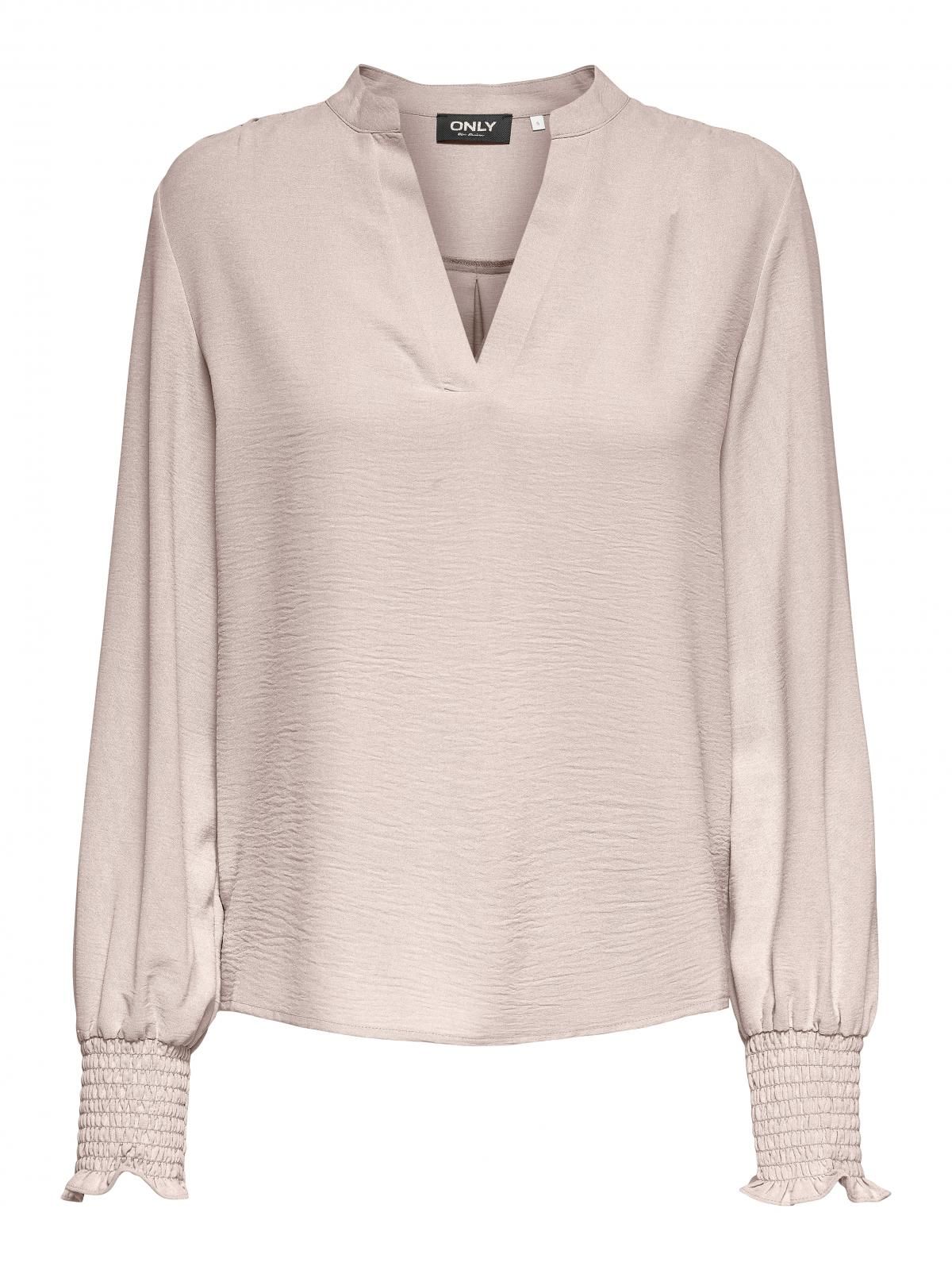 온리 페미닌 브이넥 스모크 블라우스 15284309_125 WHITE / GRAY MORN - 상세 이미지 3