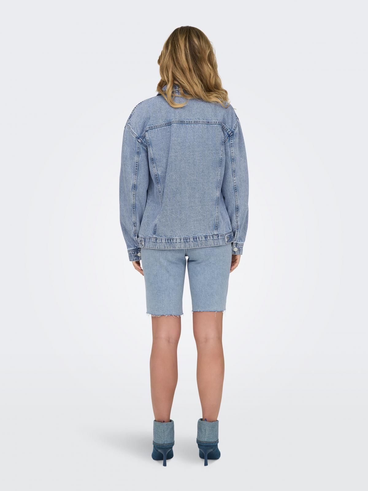 온리 트렌디 데님 데님 재킷 15290378_2116 BLUE / LIGHT BLUE DENIM - 상세 이미지 2