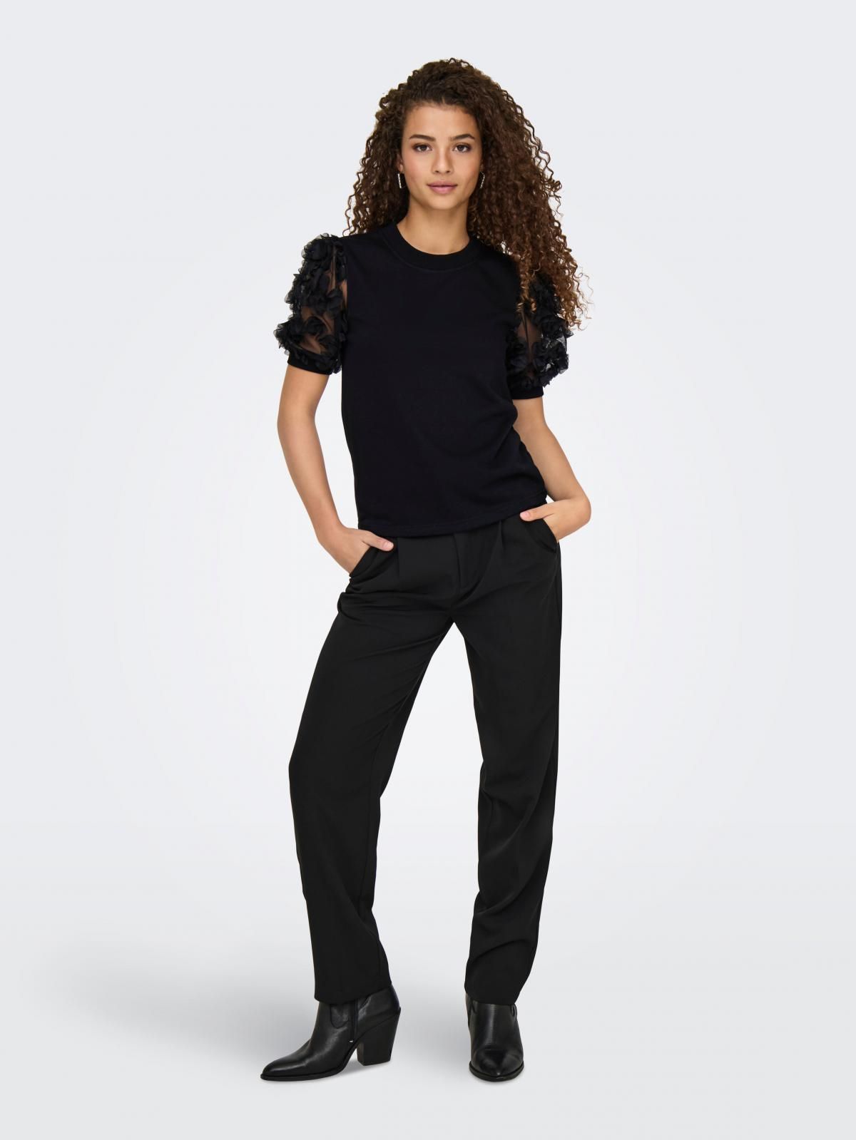 제이디와이 라운드넥 반팔 맨투맨 15347021_2161 BLACK / BLACK - 상세 이미지 5