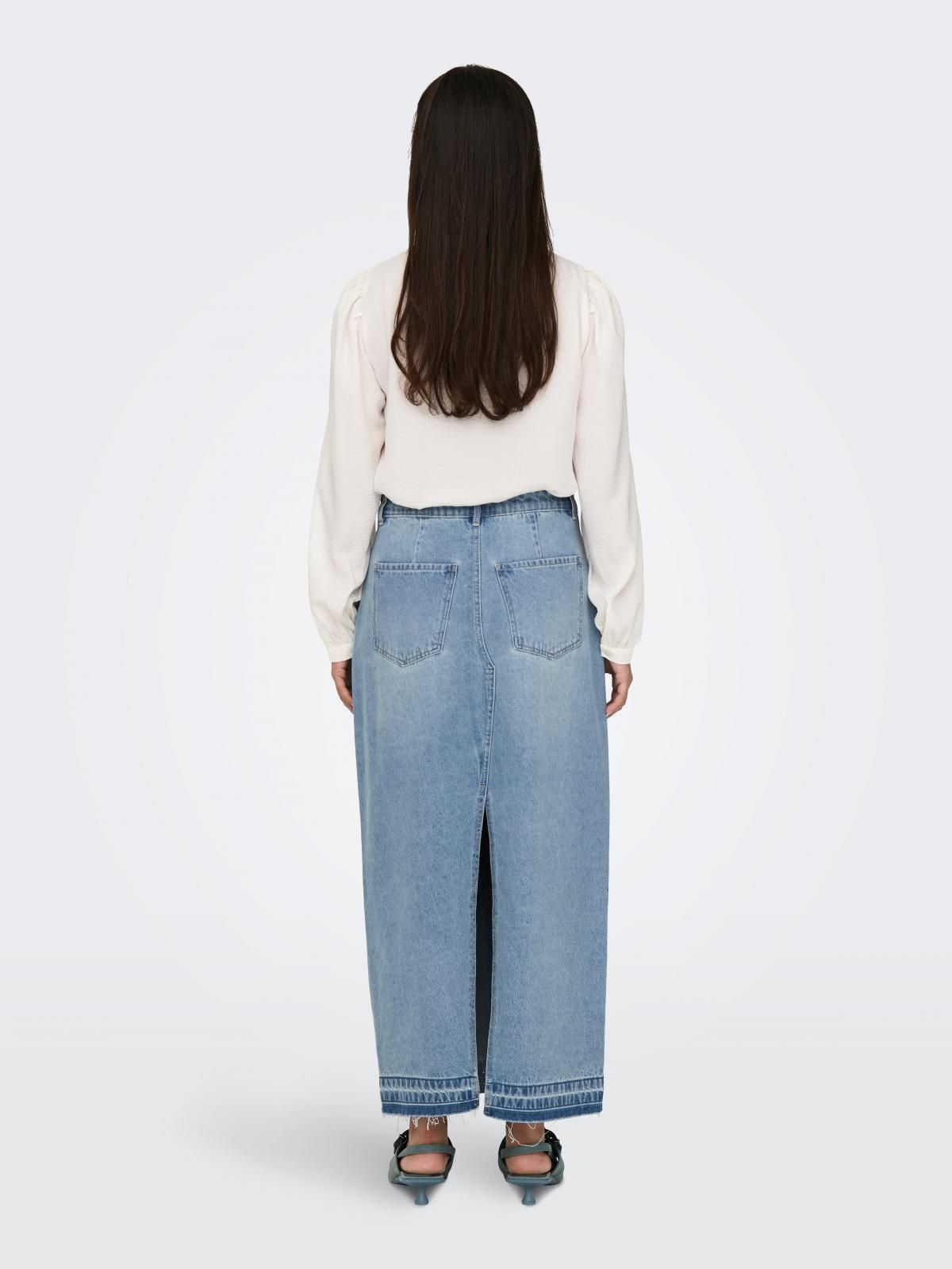 제이디와이 트렌디 데님 롱 스커트 백슬릿 15327478_2116 BLUE / LIGHT BLUE DENIM - 상세 이미지 2
