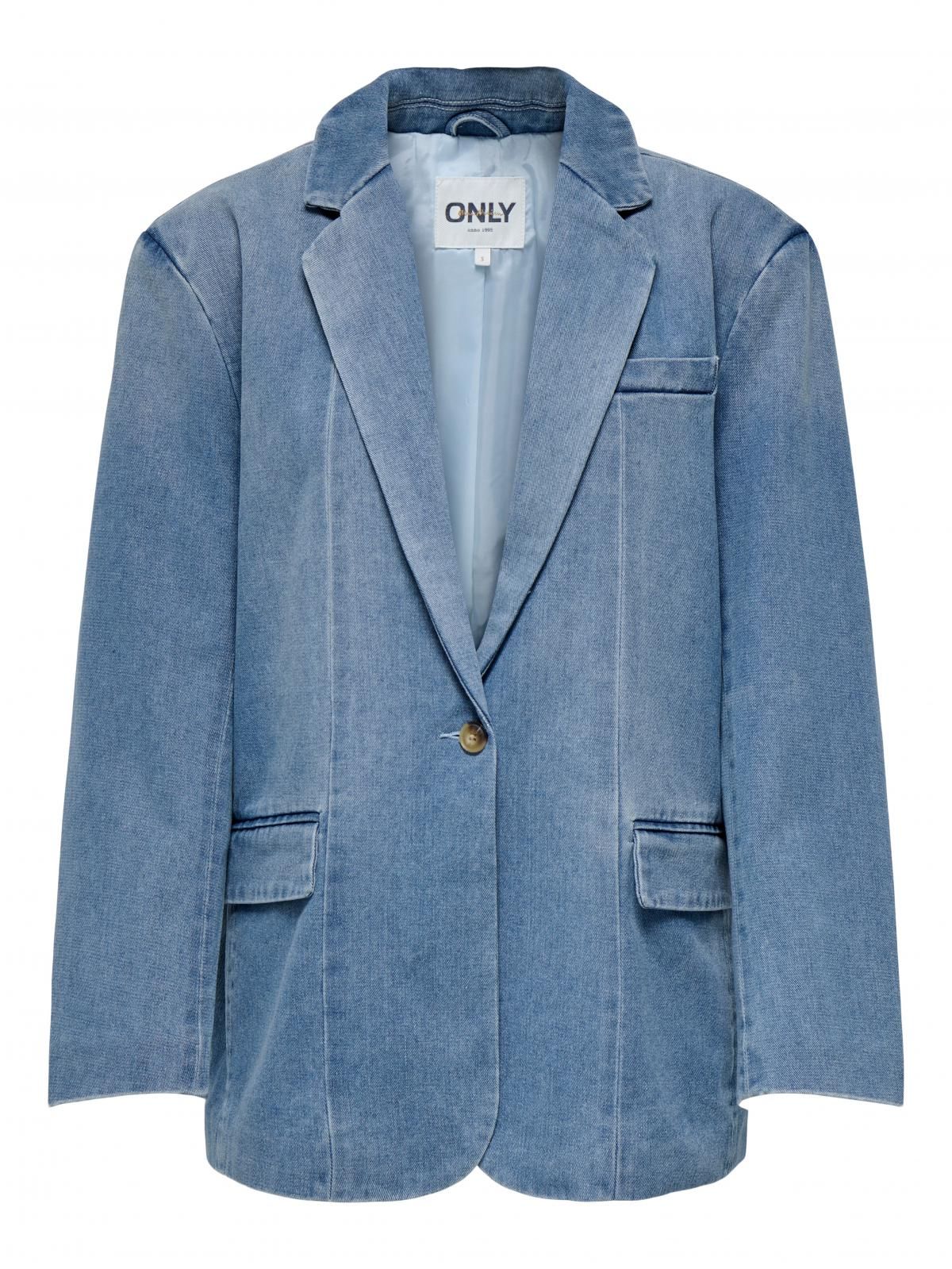 온리 데님 오버핏 테일러드 블레이저 15338592_2116 BLUE / LIGHT BLUE DENIM - 상세 이미지 3