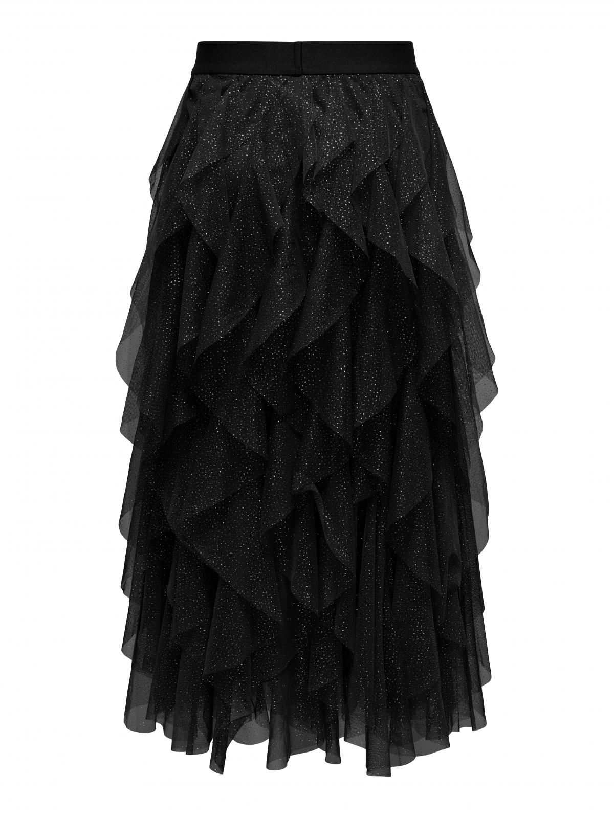 온리 글리터 티어드 튤 롱 스커트 밴딩 블랙 15334237_2161_1161408 BLACK / BLACK - 상세 이미지 4