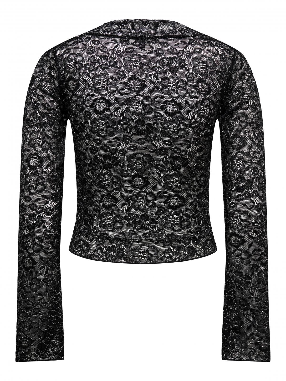 온리 글리터 레이스 브이넥 시스루 긴팔 탑 15358347_2161_1222112 BLACK / BLACK - 상세 이미지 4