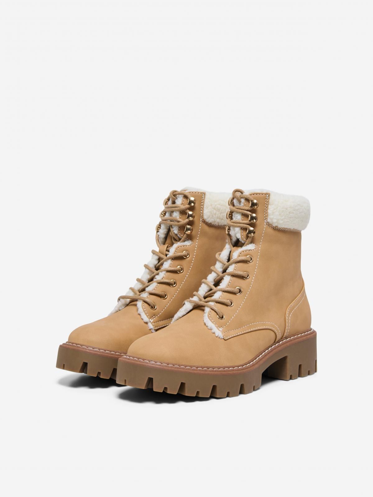 온리 테크니컬 롱샤프트 레이스업 부츠 15356259_537 WHITE / NEW WHEAT - 상세 이미지 5