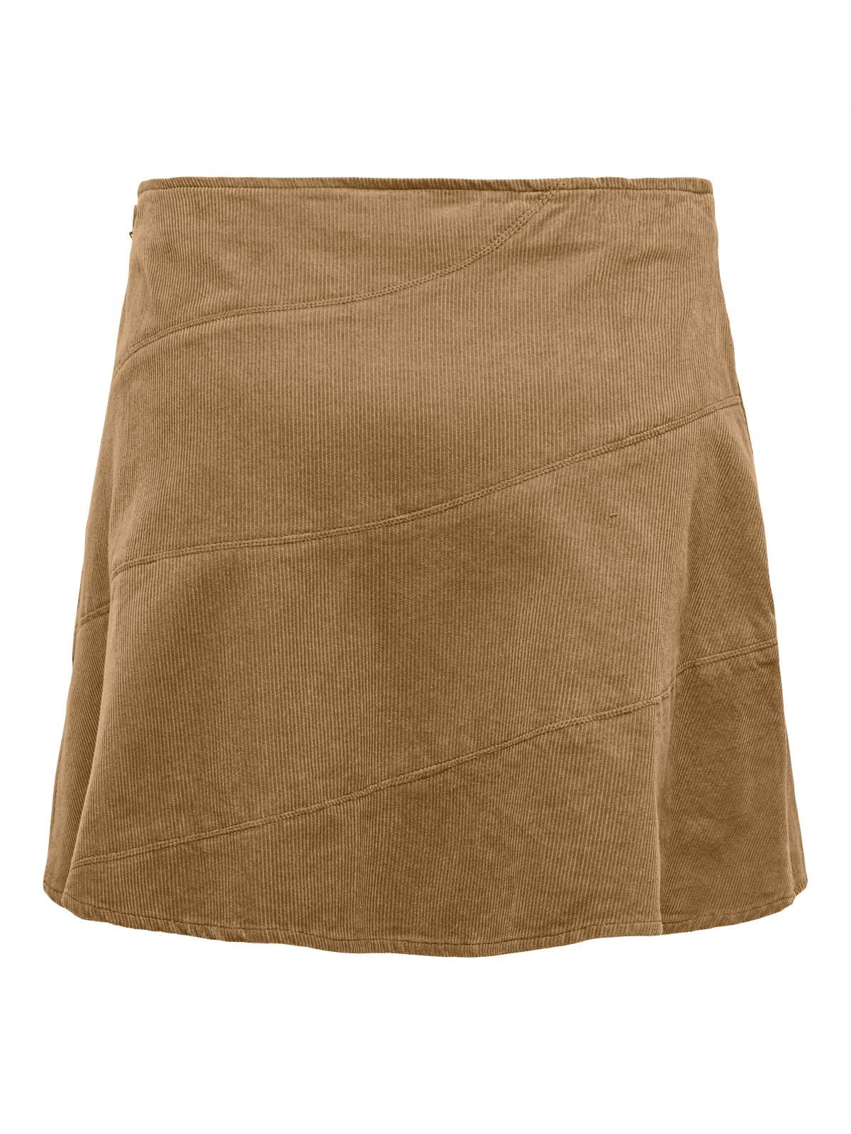 온리 데일리 미니멀 코튼 미니 스커트 15351304_2011 BROWN / TOASTED COCONUT - 상세 이미지 4