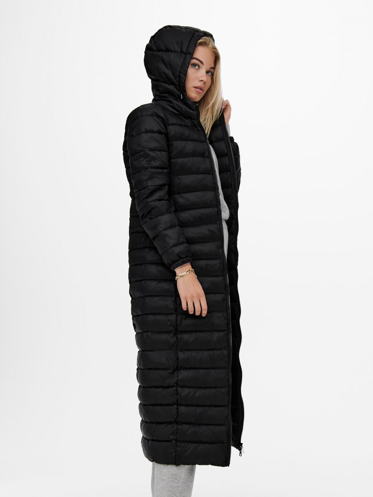 온리 테크니컬 방풍 후드 롱 패딩코트 15232995_2161 BLACK / BLACK 이미지 7