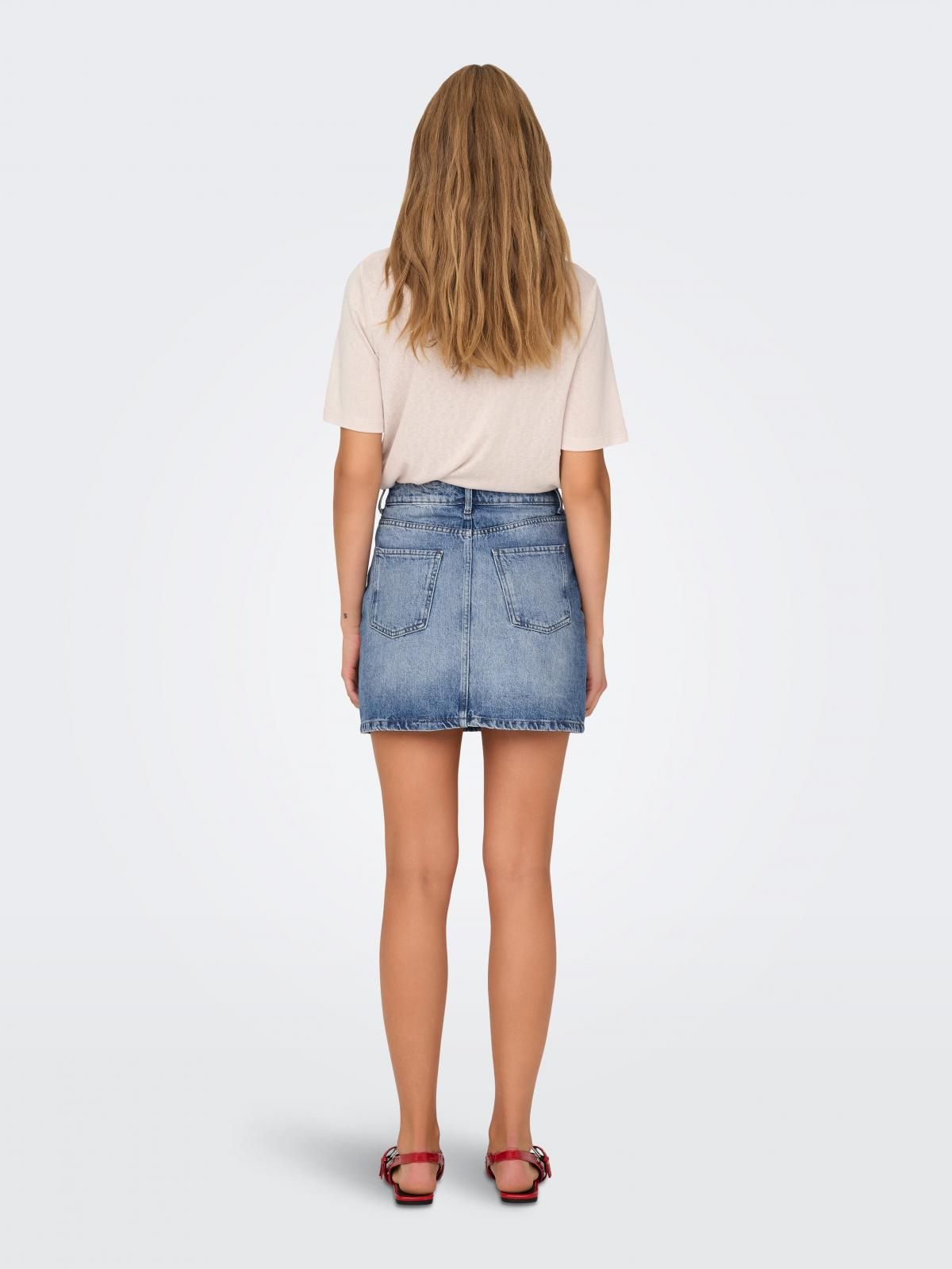 온리 캐주얼 데님 미니 스커트 15339630_2116 BLUE / LIGHT BLUE DENIM - 상세 이미지 2