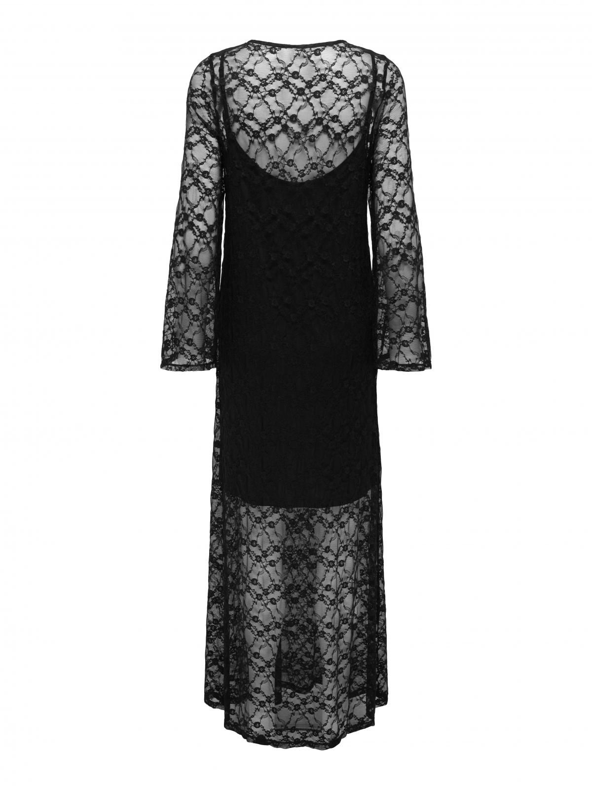 제이디와이 파티 레이스 시스루 롱 원피스 블랙 15379334_2161 BLACK / BLACK - 상세 이미지 4