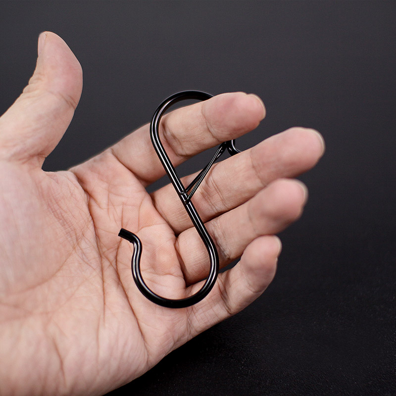 포포가든 고정형 S고리 비너 후크 주방걸이 씽크대 12cm 8P 실버 이미지 7