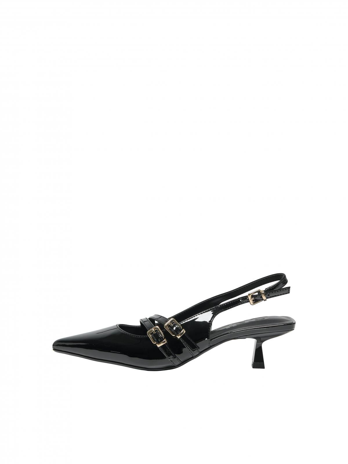 온리 블랙 슬링백 로우힐 포인티 슈즈 15356238_2161 BLACK / BLACK - 상품 이미지