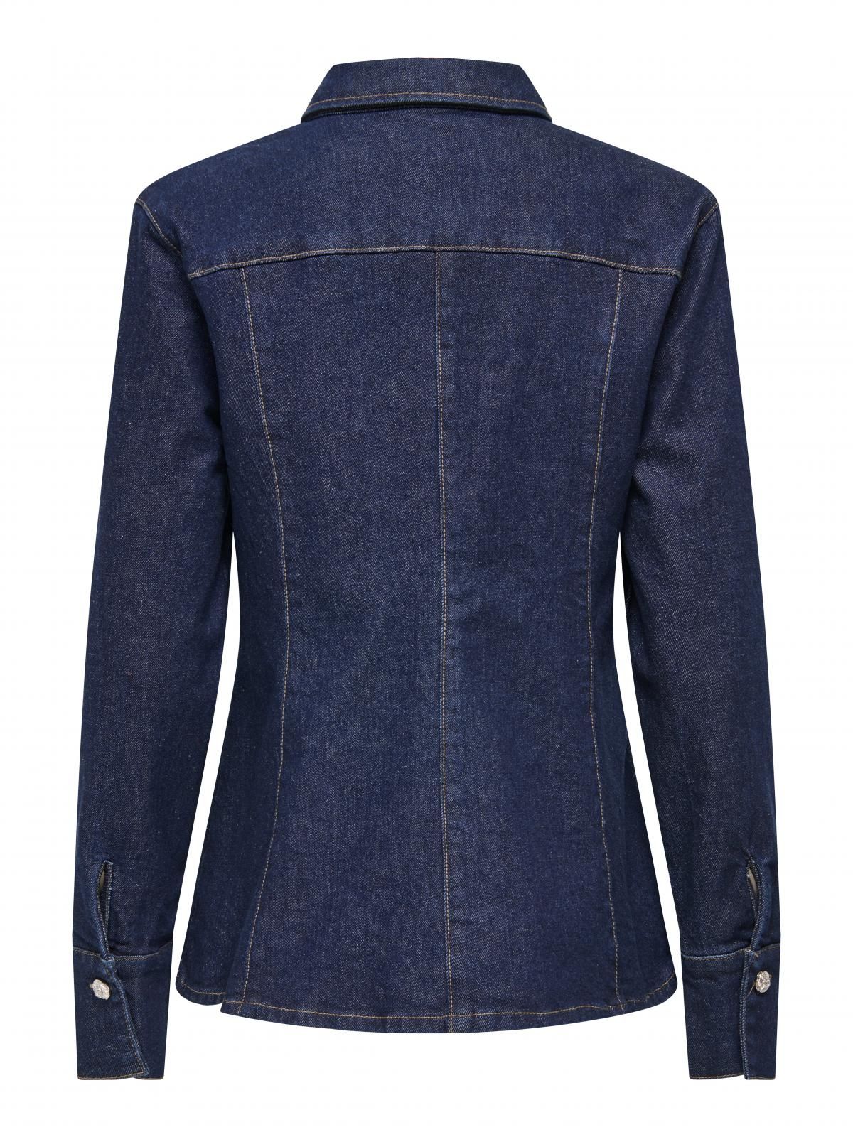 온리 테크니컬 데님 재킷 15370876_2114 BLUE / DARK BLUE DENIM - 상세 이미지 4