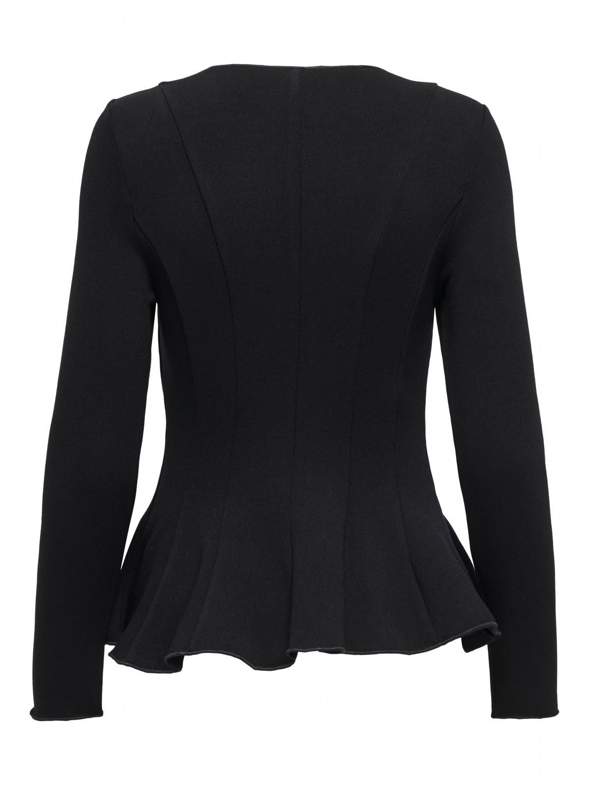 온리 페플럼 라운드넥 크롭 긴팔 블랙 탑 15363861_2161 BLACK / BLACK - 상세 이미지 4