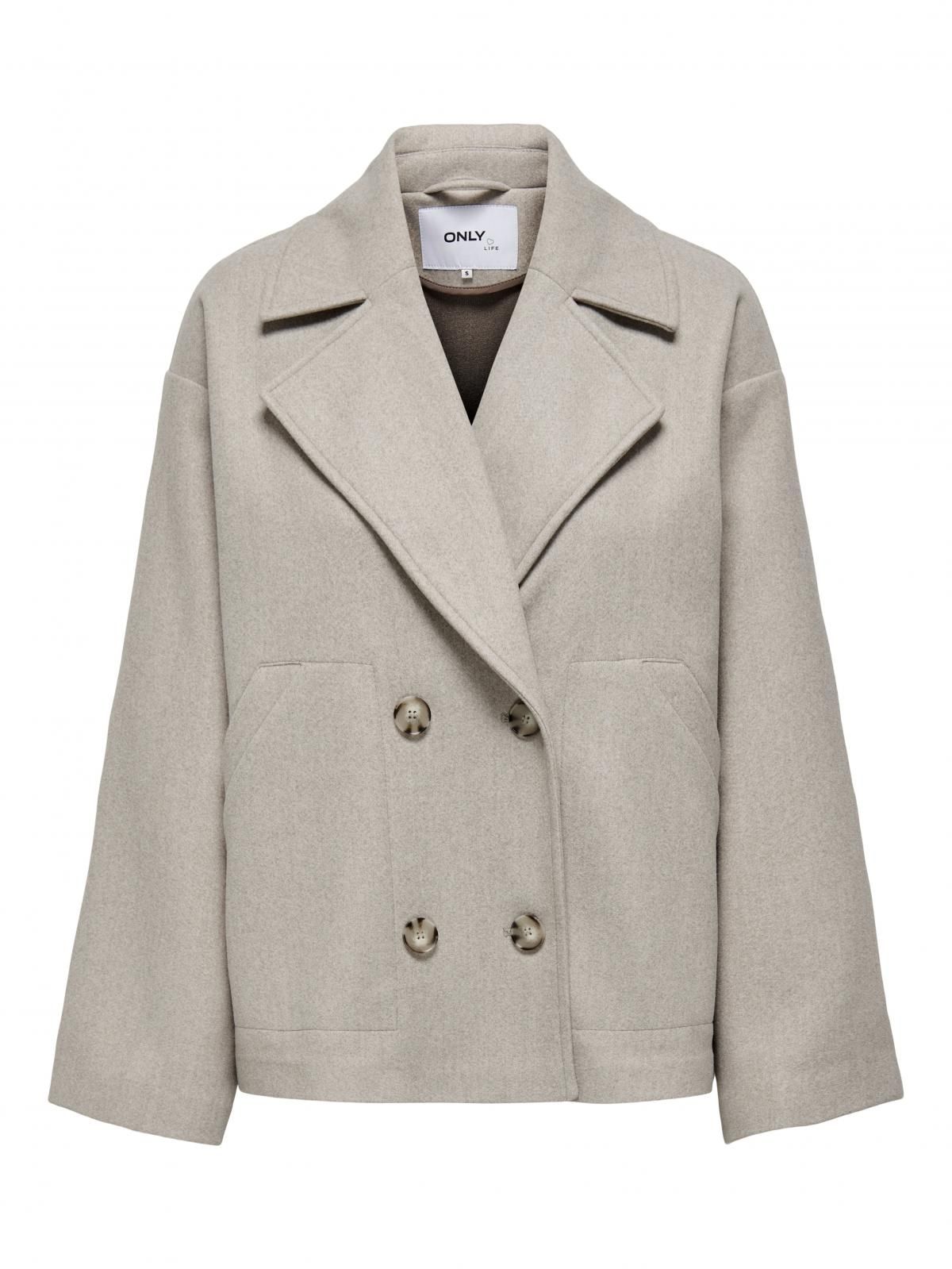 온리 더블버튼 크롭 테일러드 재킷 15315503_116_1088415 WHITE / SIMPLY TAUPE - 상세 이미지 3