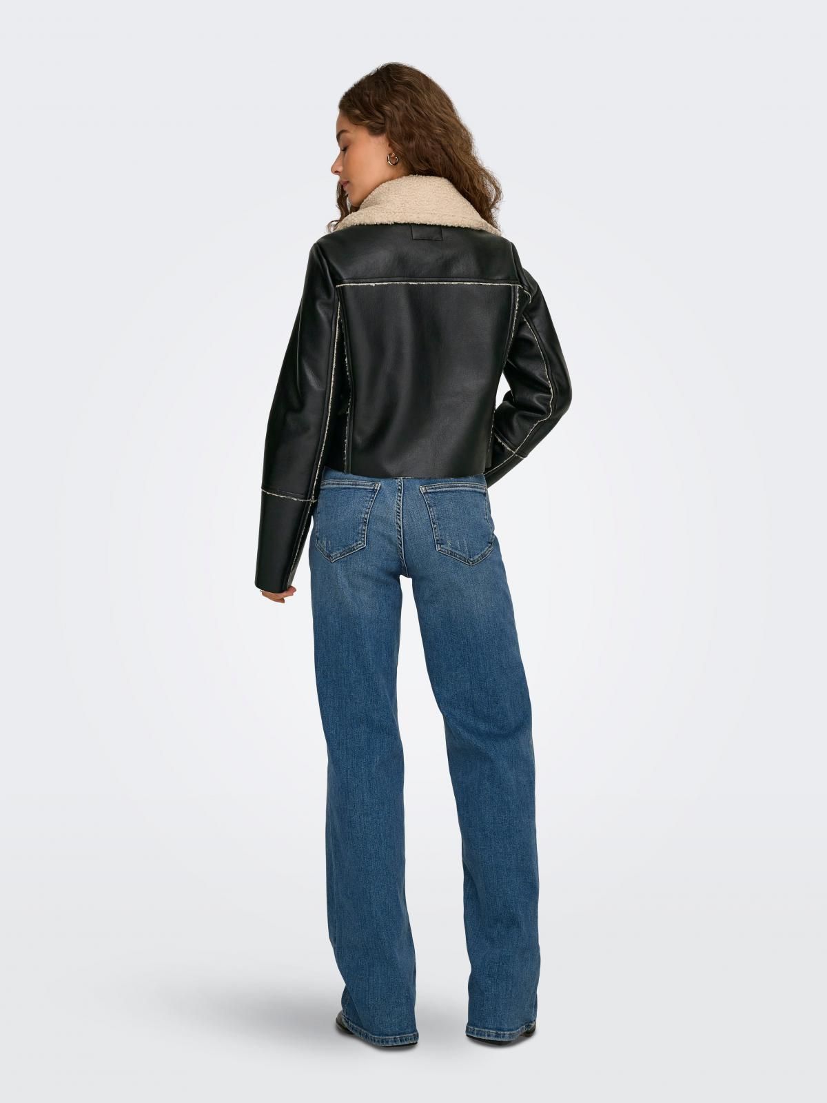 온리 테크니컬 무스탕 라이더 숏코트 15349067_2161_1189323 BLACK / BLACK - 상세 이미지 2