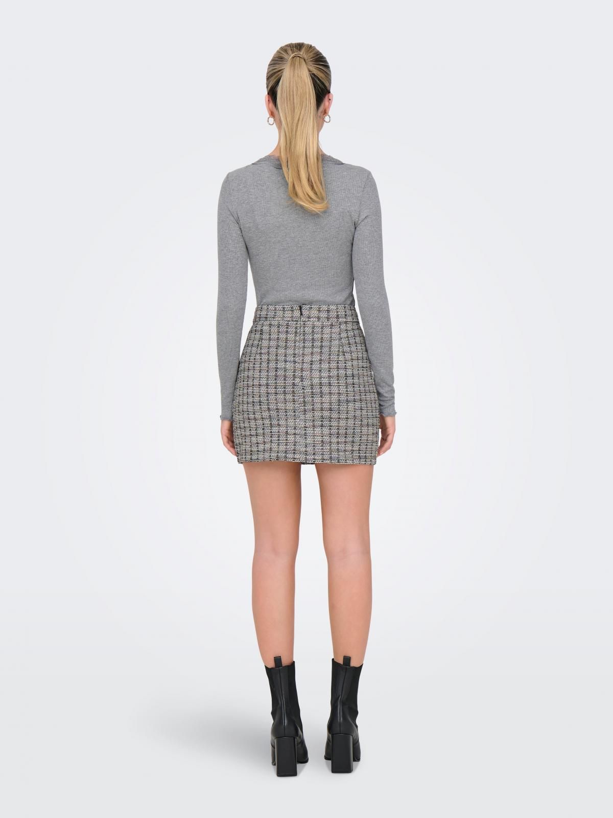 제이디와이 체크 패턴 미니 스커트 15335686_13_1155753 GREY / BIRCH - 상세 이미지 2
