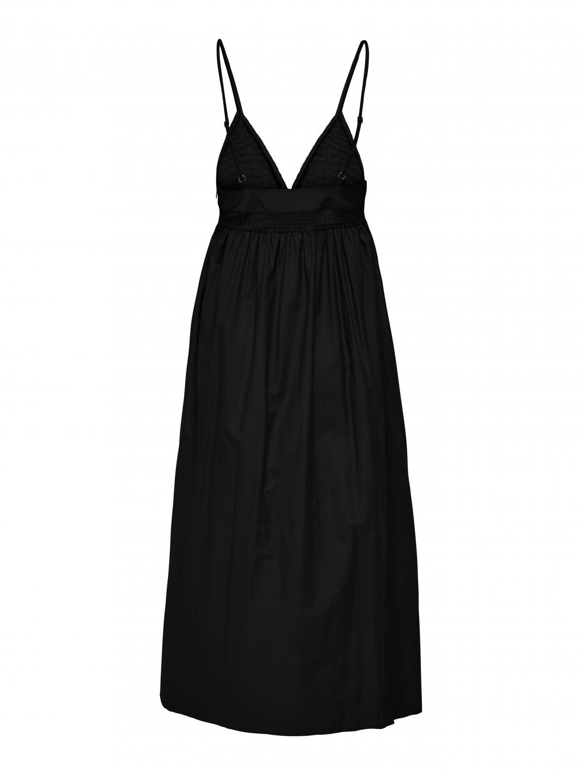 온리 트렌디 스트랩 브이넥 롱 원피스 15348867_2161 BLACK / BLACK - 상세 이미지 4