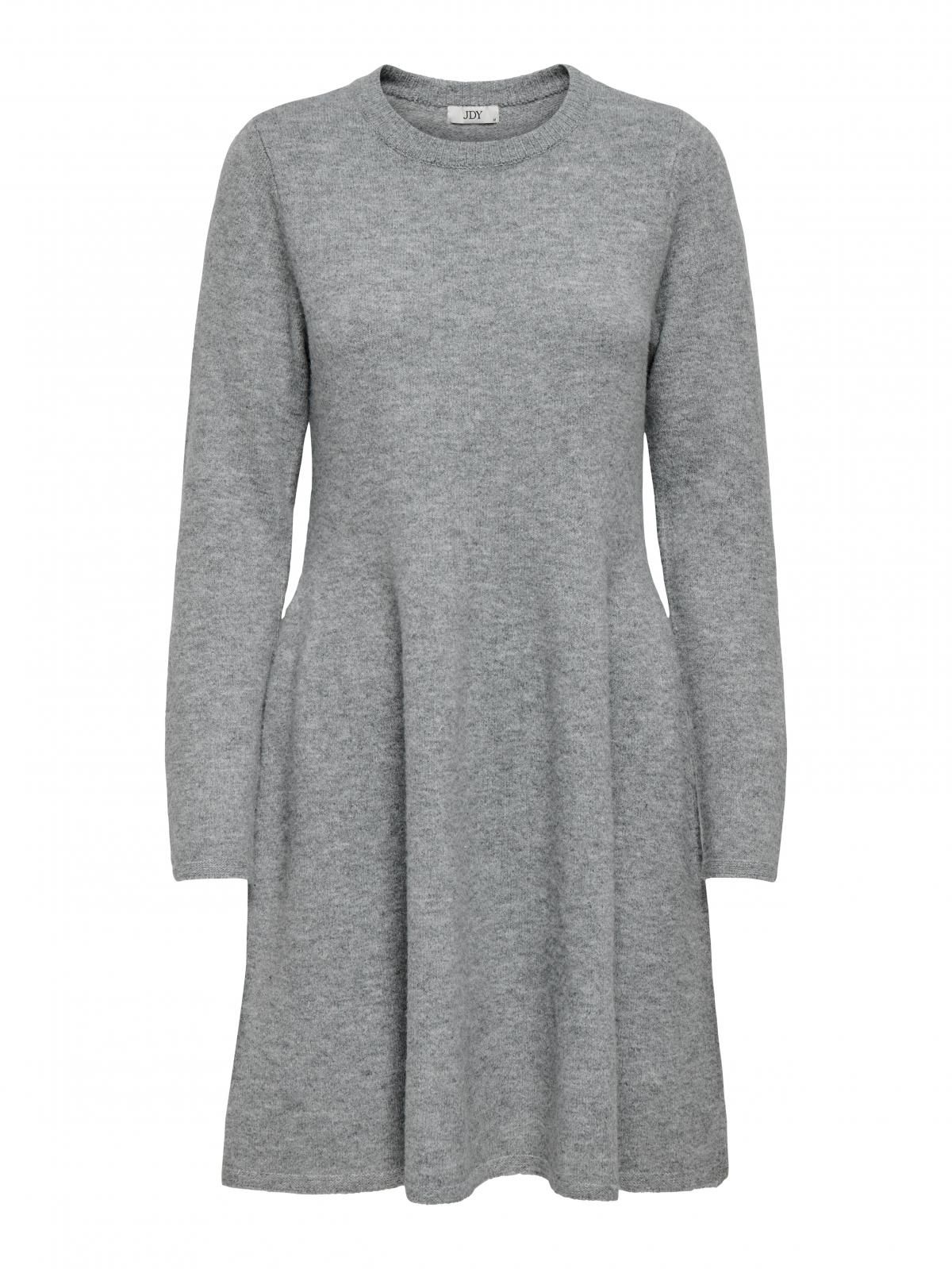 제이디와이 플랫니트 라운드넥 미디 원피스 15366496_2381 GREY / LIGHT GREY MELANGE - 상세 이미지 4