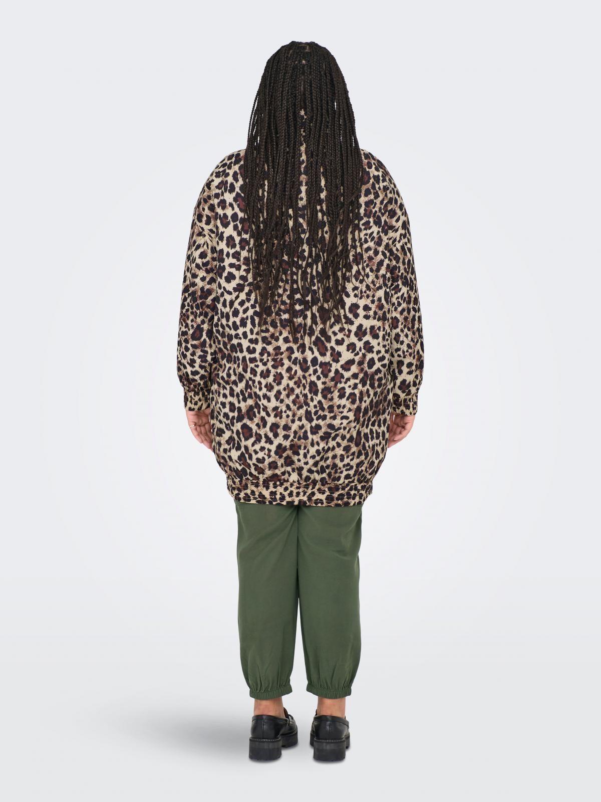 온리 애니멀 프린트 오버핏 후드 집업 재킷 15355226_296_1210269 BROWN / LIGHT TAUPE - 상세 이미지 2