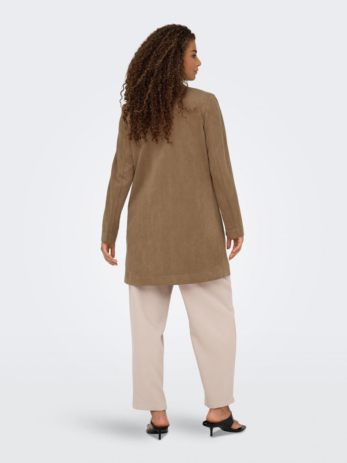 온리 테크니컬 롱 코트 가디건 15351258_12943 BROWN / COCOA CREME - 상세 이미지 2