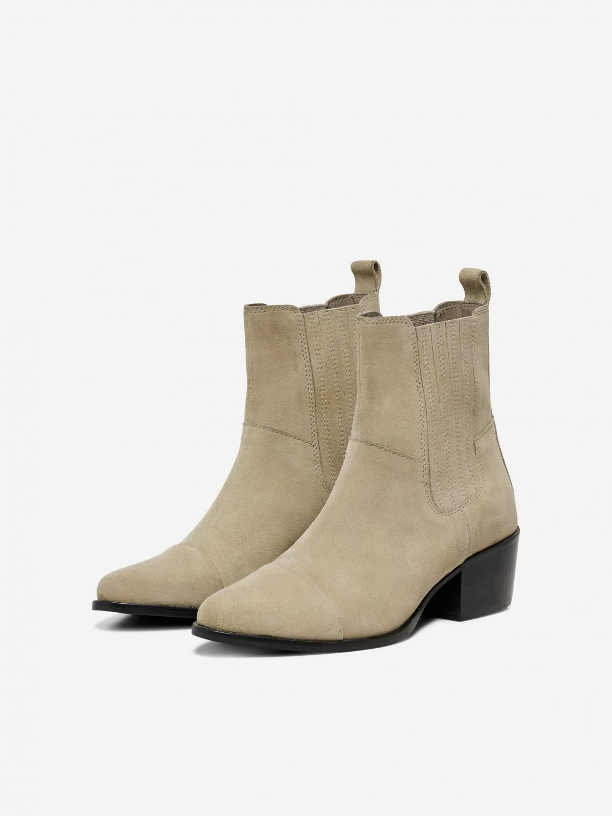 온리 웨스턴 스웨이드 앵클부츠 베이지 15287475_221 WHITE / BEIGE - 상세 이미지 5