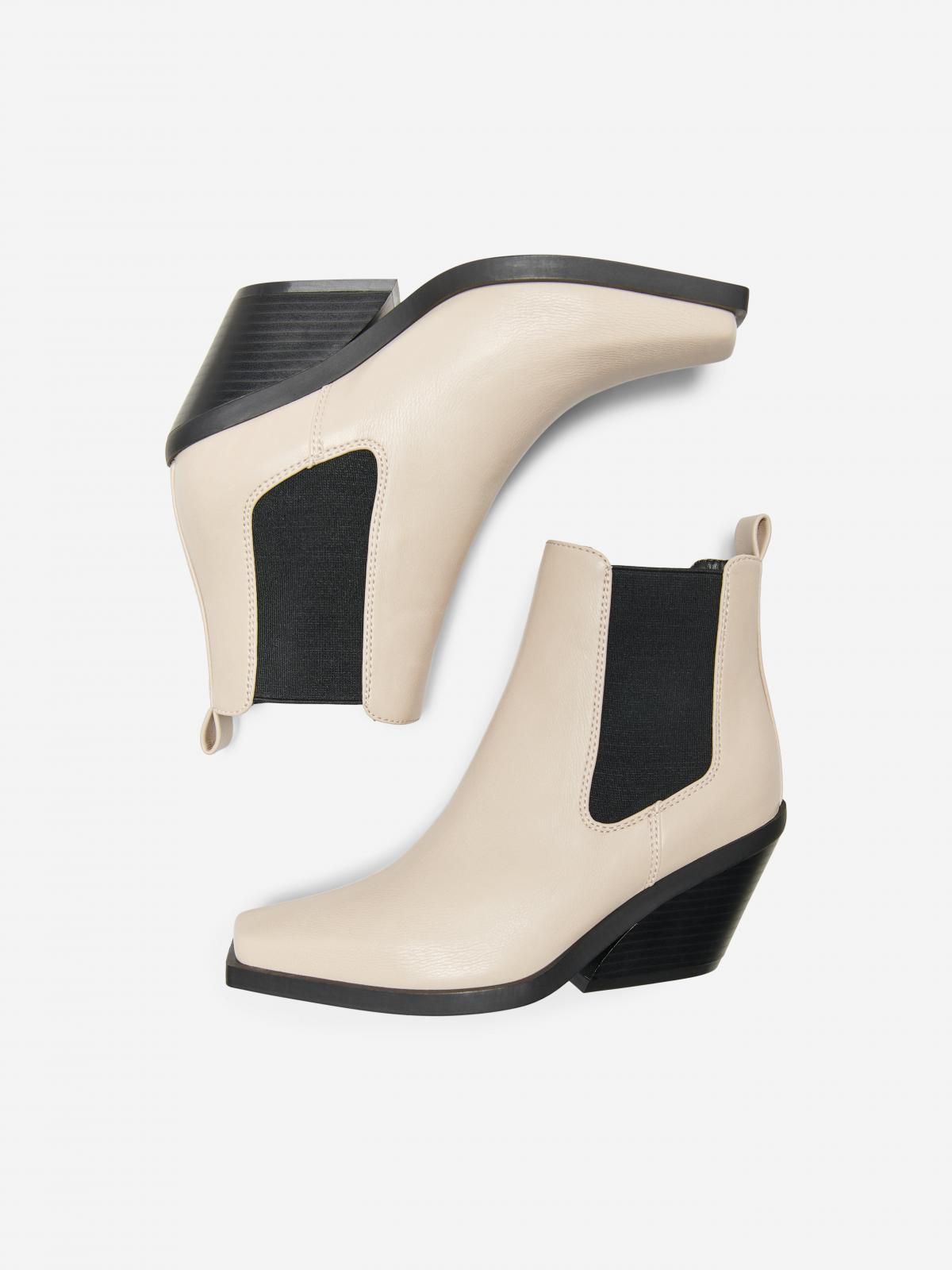 온리 트렌디 웨스턴 스퀘어토 앵클부츠 11cm 15271718_2481 WHITE / CREME - 상세 이미지 3