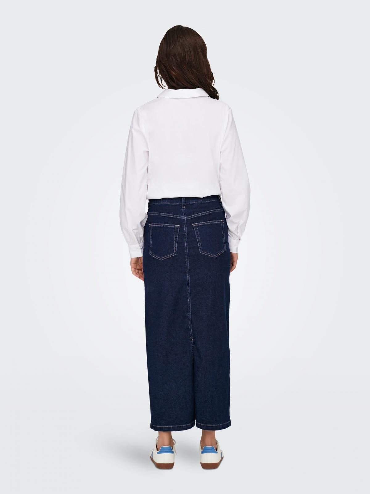 제이디와이 데님 하이웨이스트 롱 스커트 15335465_2114 BLUE / DARK BLUE DENIM - 상세 이미지 2