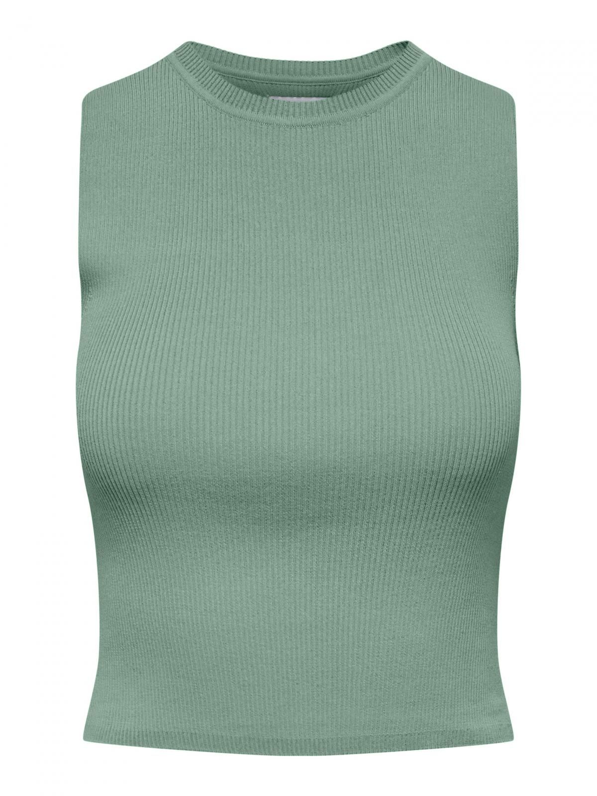 온리 플렉서블 니트 민소매 크롭 탑 15255533_1453 GREEN / JADEITE - 상세 이미지 4