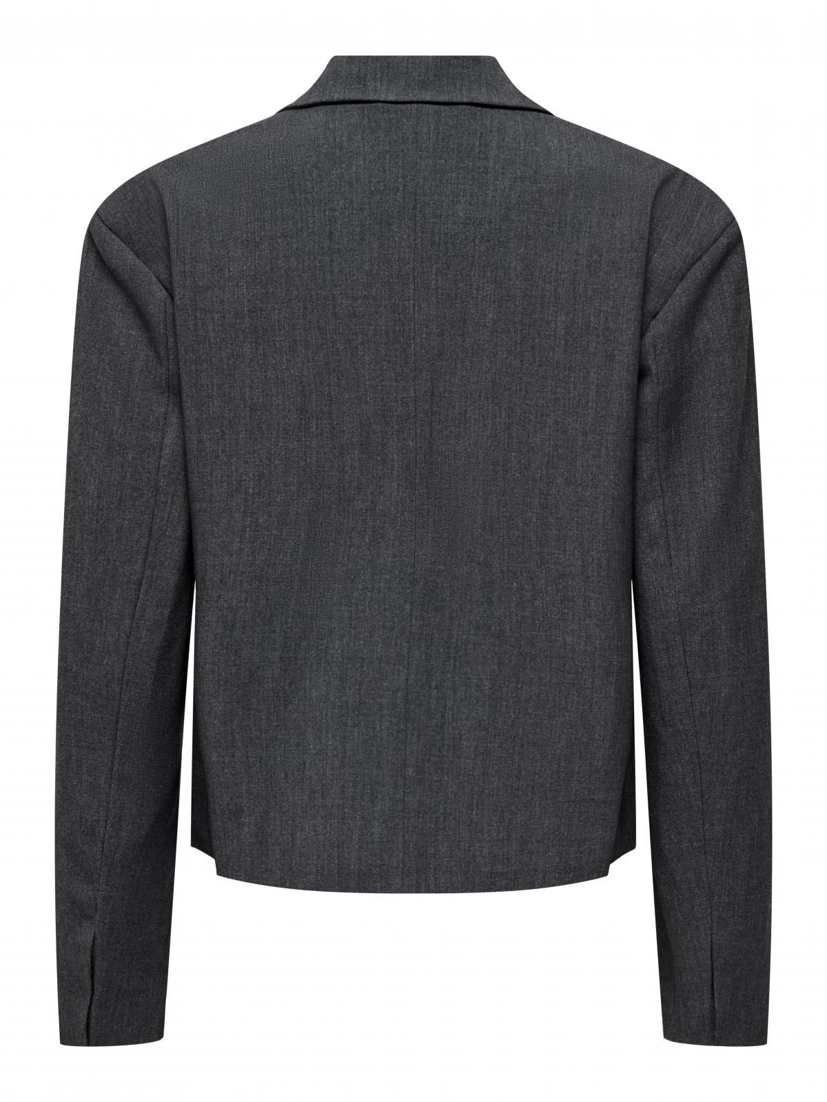 온리 크롭 테일러드 블레이저 15298708_2383 GREY / DARK GREY MELANGE - 상세 이미지 4