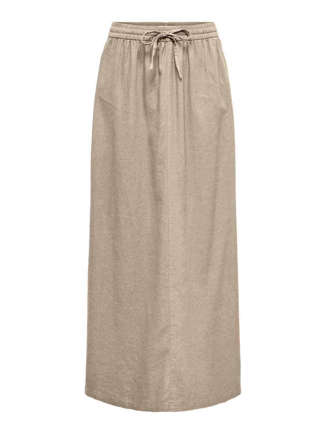 온리 베이직 드로스트링 롱 스커트 15338736_108 GREY / OXFORD TAN - 상세 이미지 3