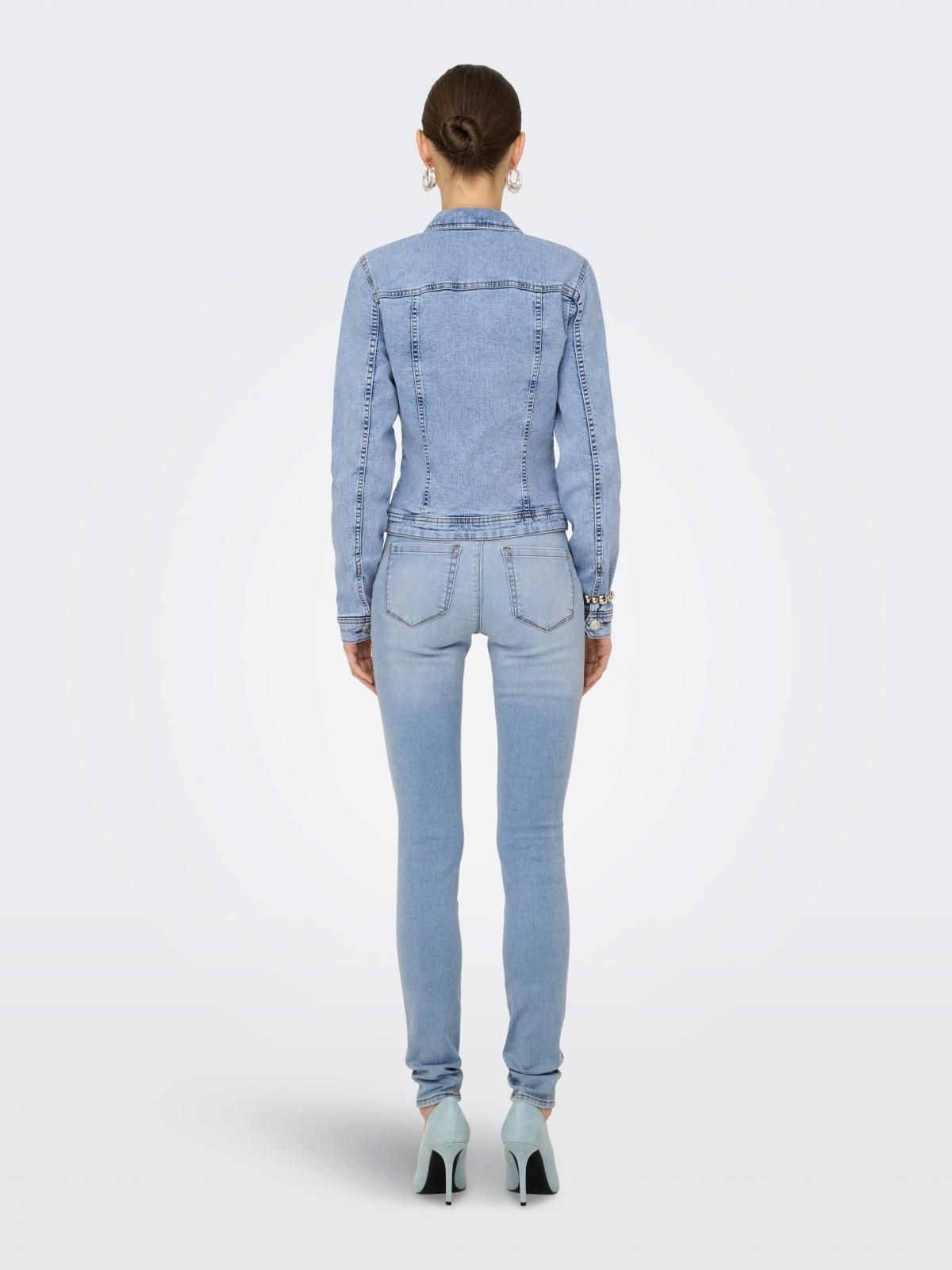 온리 빈티지 테크니컬 라이트 데님 재킷 15350326_2116 BLUE / LIGHT BLUE DENIM - 상세 이미지 3