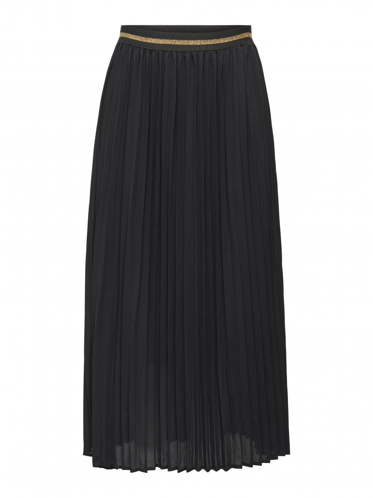 온리 플리츠 롱스커트 밴딩 블랙 15358295_2161 BLACK / BLACK - 상세 이미지 3