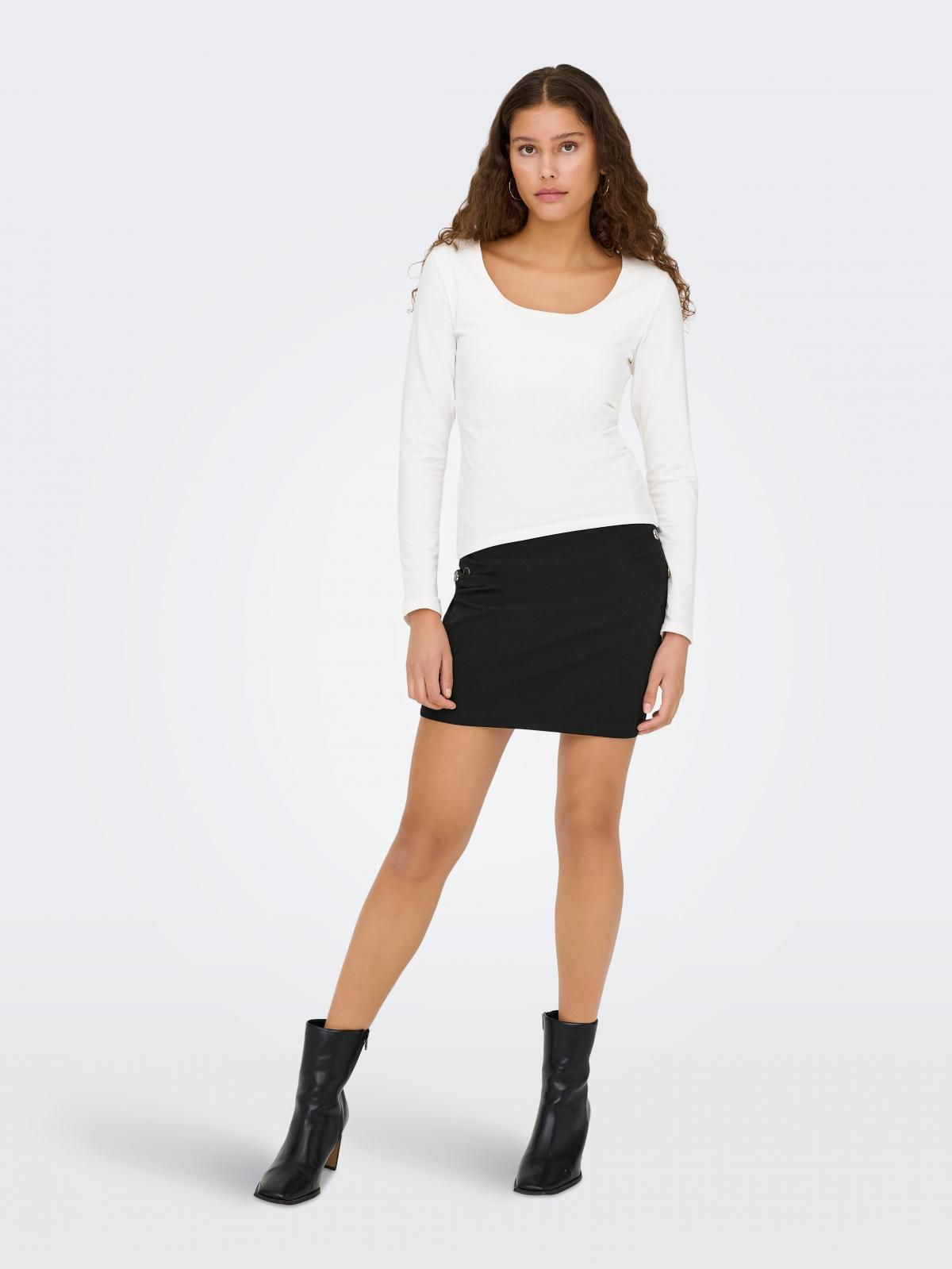 제이디와이 소프트 저지 미니 펜슬 스커트 15359940_2161 BLACK / BLACK - 상세 이미지 5
