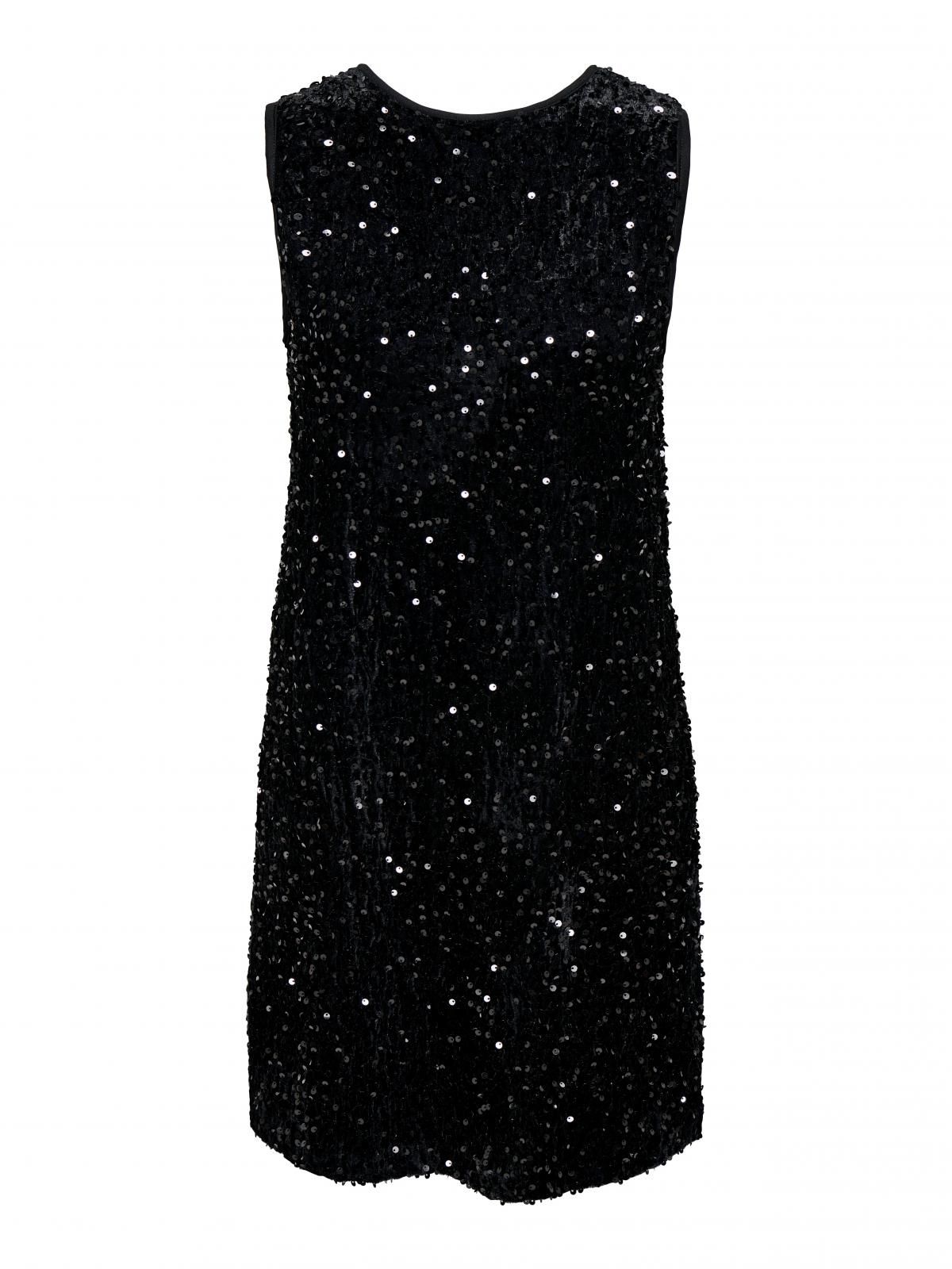 온리 시퀸 미니 원피스 라운드넥 슬리브리스 15359846_2161_1243751 BLACK / BLACK - 상세 이미지 3