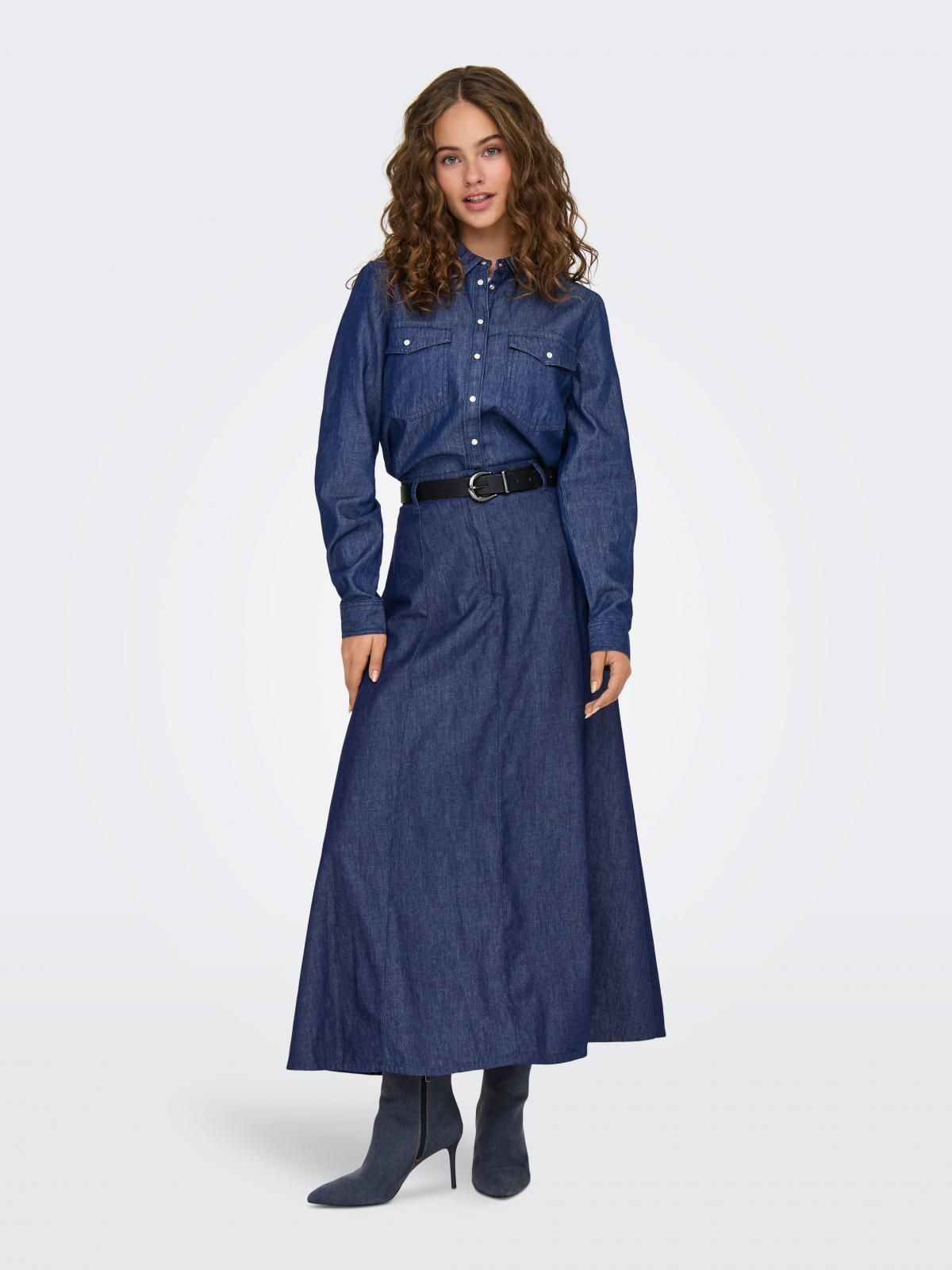 제이디와이 데님 루즈핏 긴팔 셔츠 15336906_2115 BLUE / MEDIUM BLUE DENIM - 상세 이미지 5