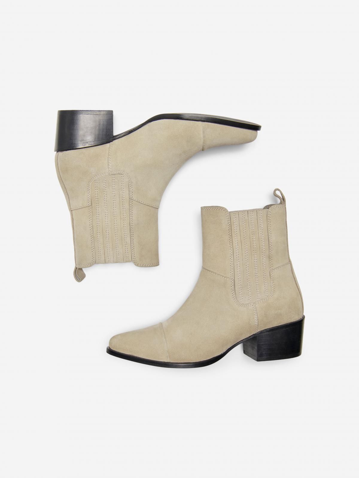 온리 웨스턴 스웨이드 앵클부츠 베이지 15287475_221 WHITE / BEIGE - 상세 이미지 3