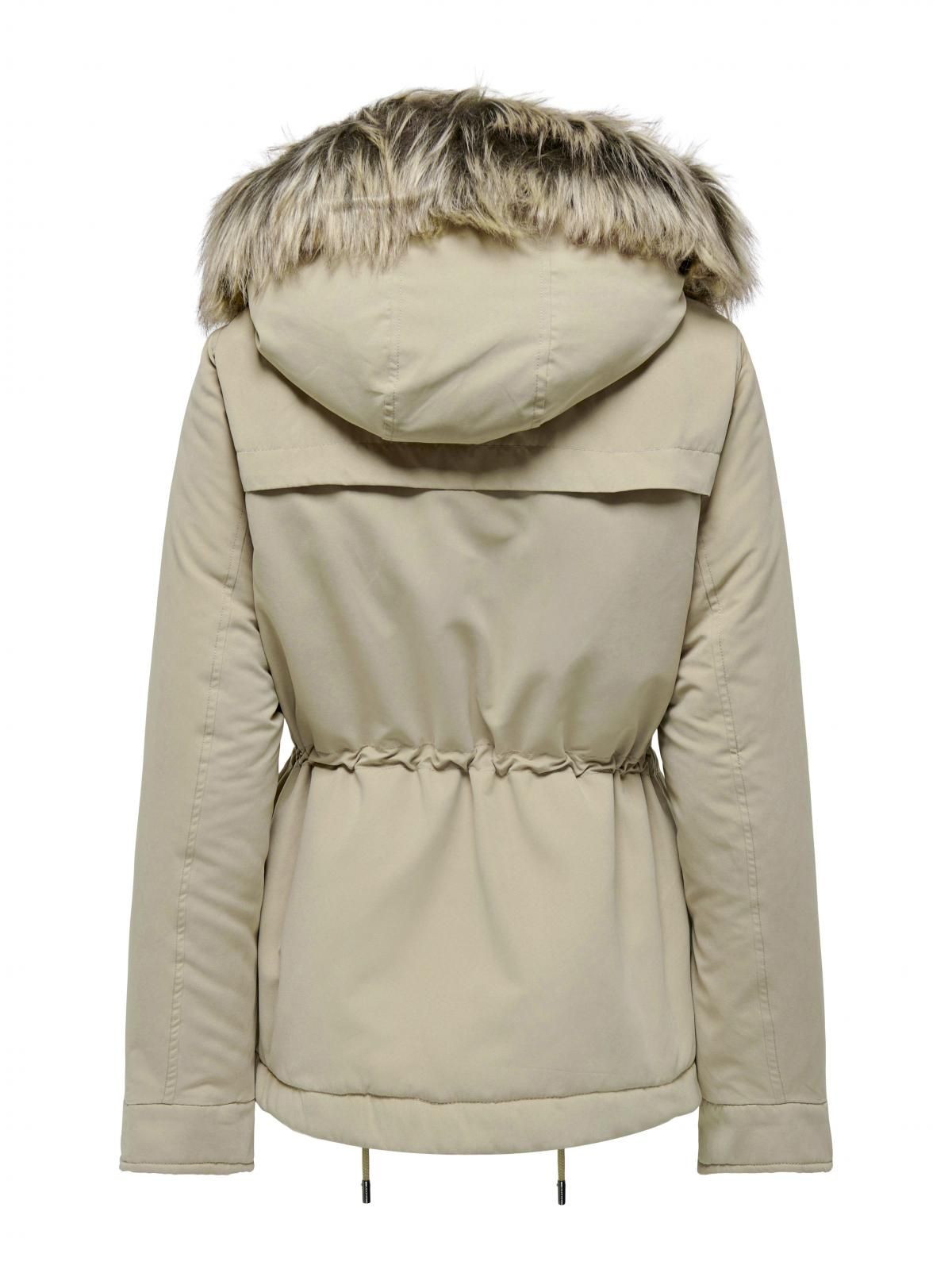 온리 테크니컬 퍼후드 숏 파카 15340922_8524 BROWN / WEATHERED TEAK - 상세 이미지 4