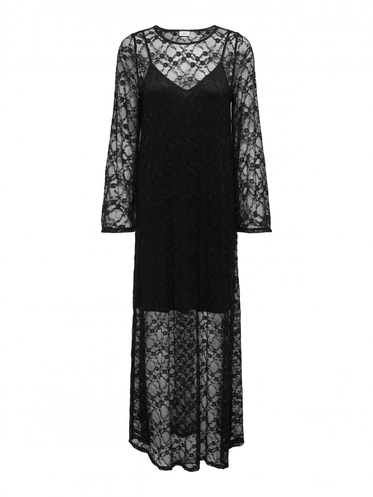제이디와이 파티 레이스 시스루 롱 원피스 블랙 15379334_2161 BLACK / BLACK - 상세 이미지 3