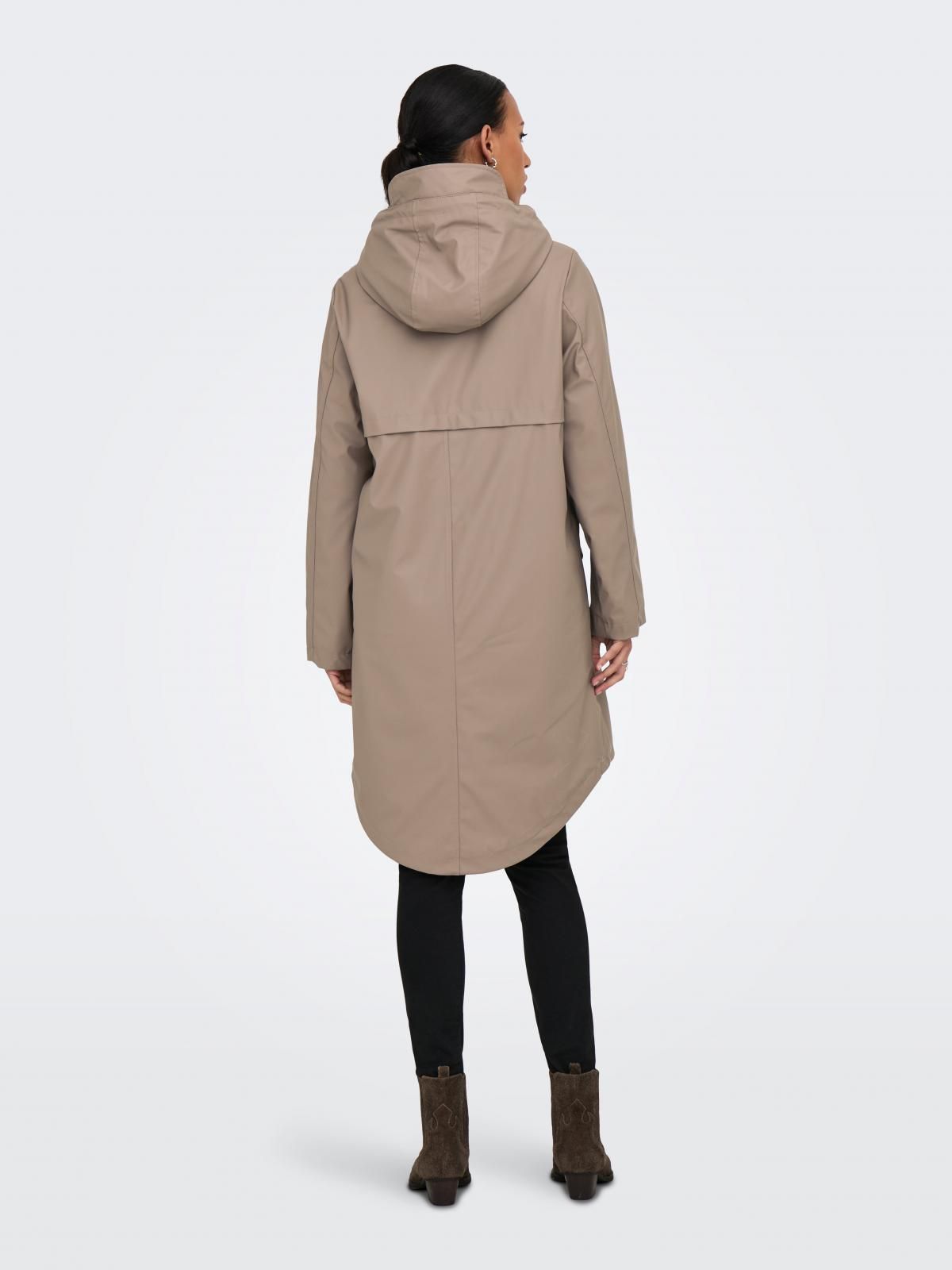 온리 테크니컬 방수 후드 레인코트 15348809_120 GREY / WALNUT - 상세 이미지 3