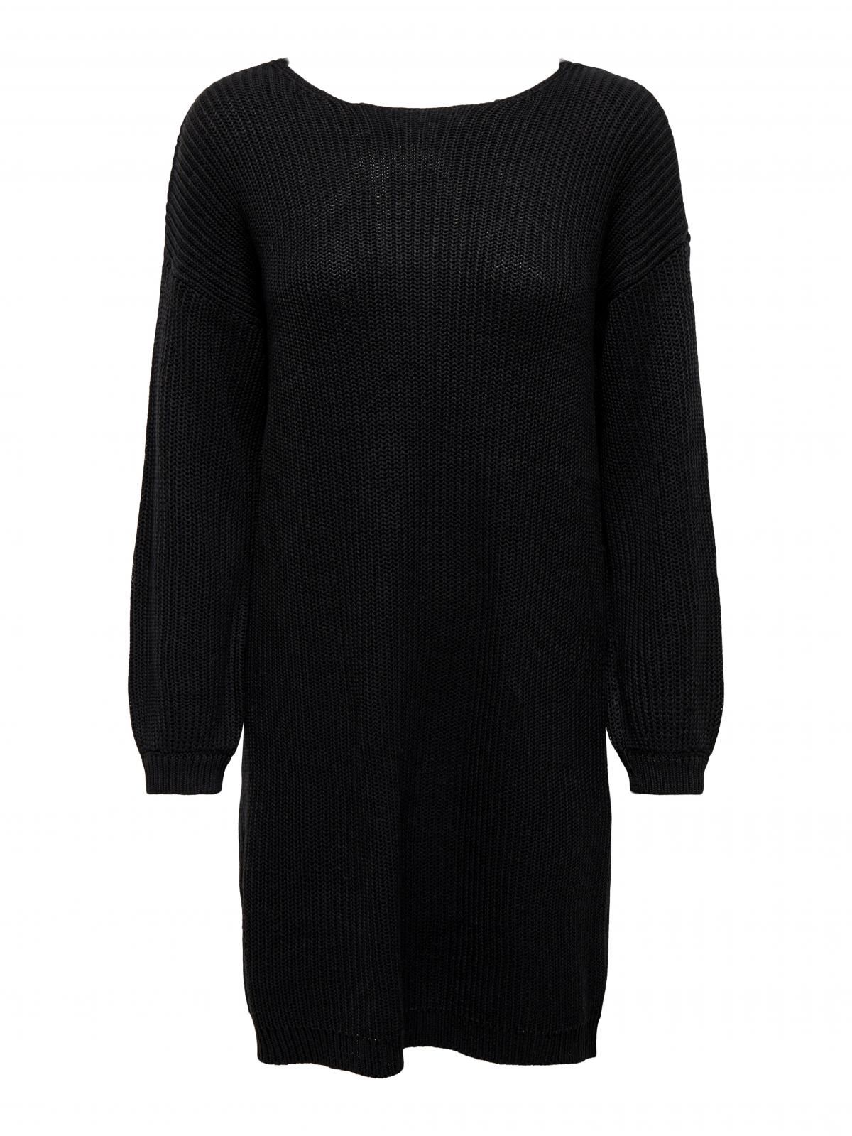 온리 니트 미니 원피스 라운드넥 긴팔 15276602_2161_987598 BLACK / BLACK - 상세 이미지 3