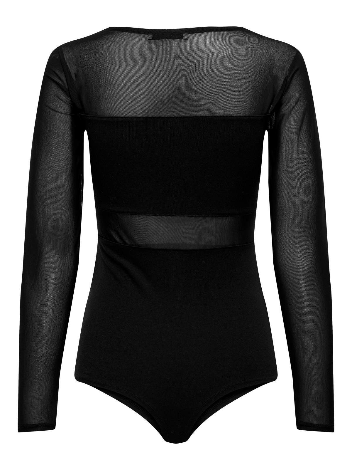 온리 시스루 레이스 긴팔 바디수트 15212500_2161 BLACK / BLACK - 상세 이미지 4