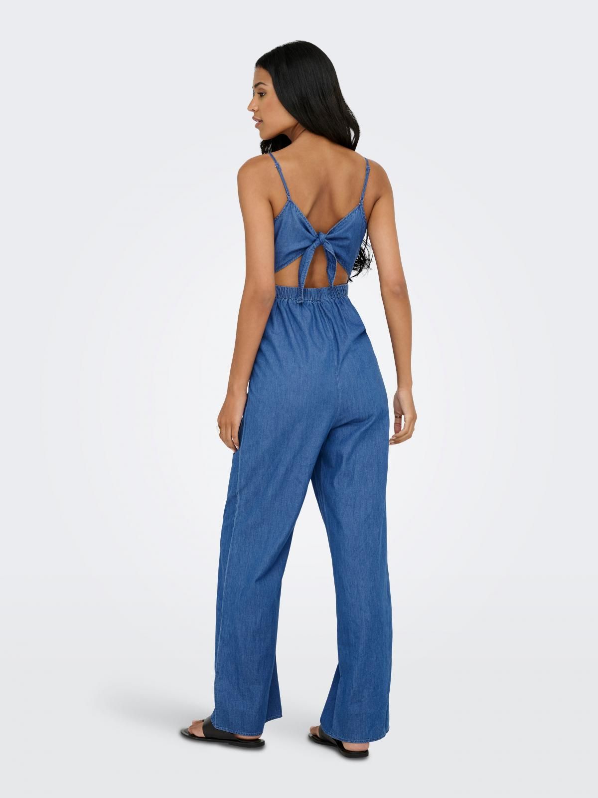 온리 코튼 민소매 스트랩 점프수트 15358782_2115 BLUE / MEDIUM BLUE DENIM - 상세 이미지 2