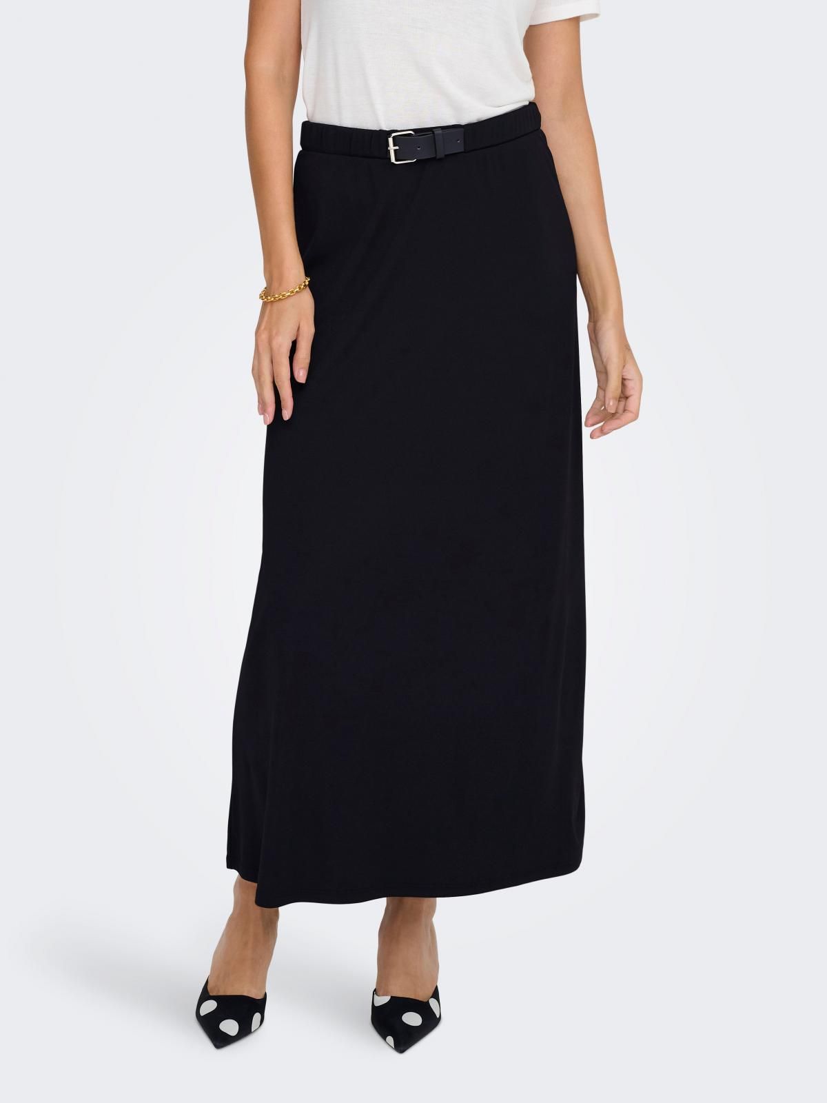 제이디와이 베이직 테크니컬 벨트 롱 스커트 15355913_2161 BLACK / BLACK - 상품 이미지