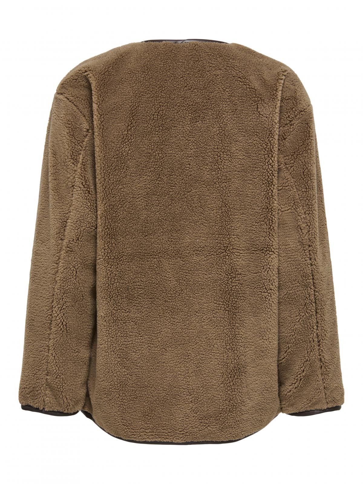 온리 테크니컬 플리스 루즈핏 숏코트 15322435_12943_1228892 BROWN / COCOA CREME - 상세 이미지 4